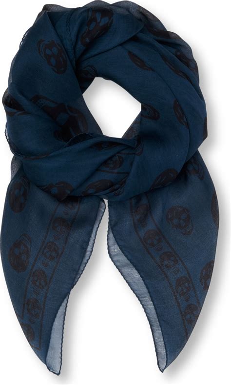 navy blue alexander mcqueen scarves|alexander mcqueen designer scarf.